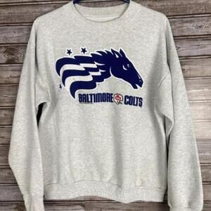 Baltimore Colts Stallions Sweatshirt Shirt Cfl 1994 Gray Usa